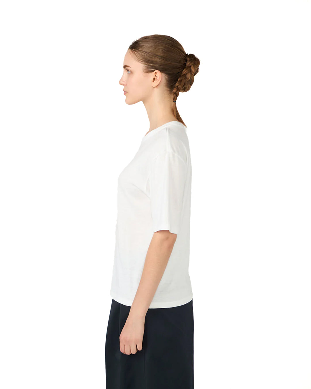 White Loopwheel COOLMAX Jersey Tee