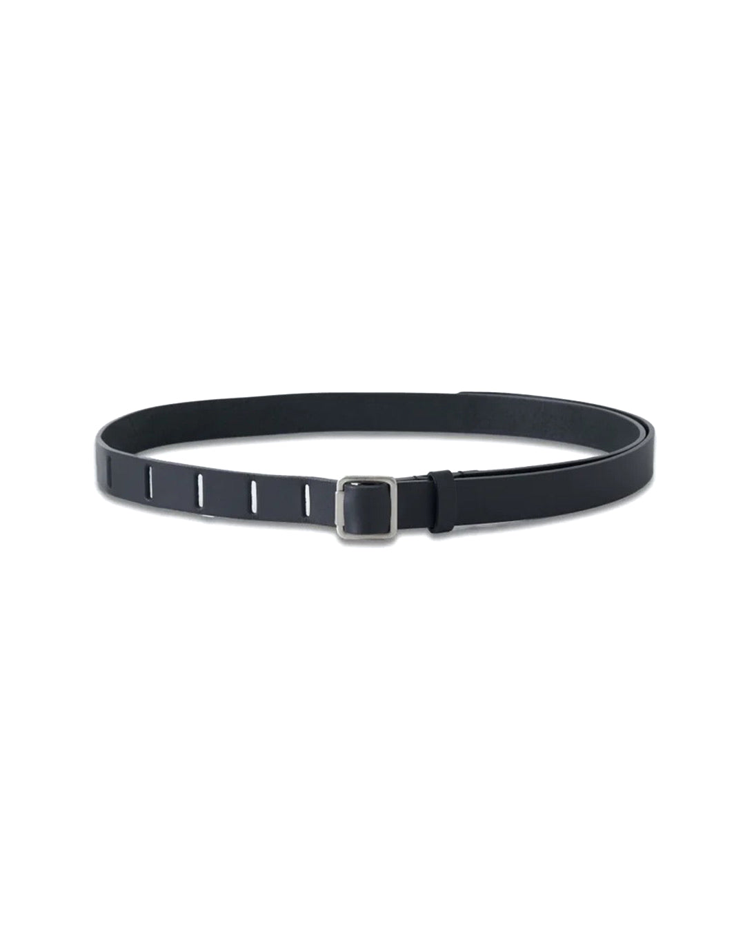 Black Leather Nallow Belt