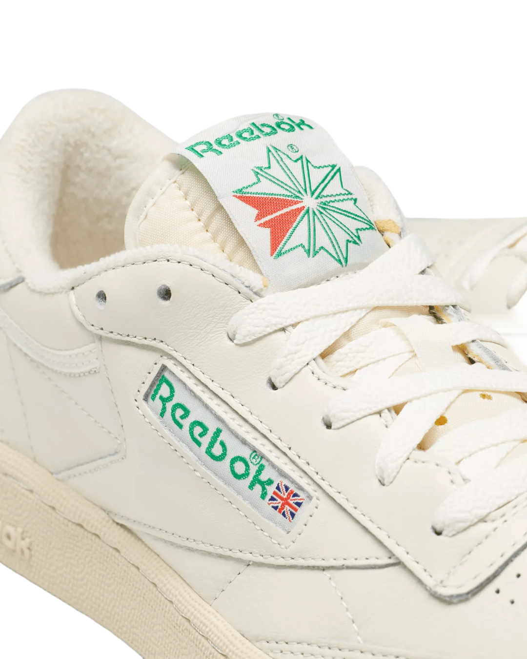 REEBOK Chalk / Paperwhite / Glen Green Club C 85 Vintage Sneakers