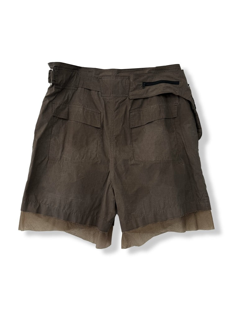 Dark Mocha Waxed Waist Bag Shorts