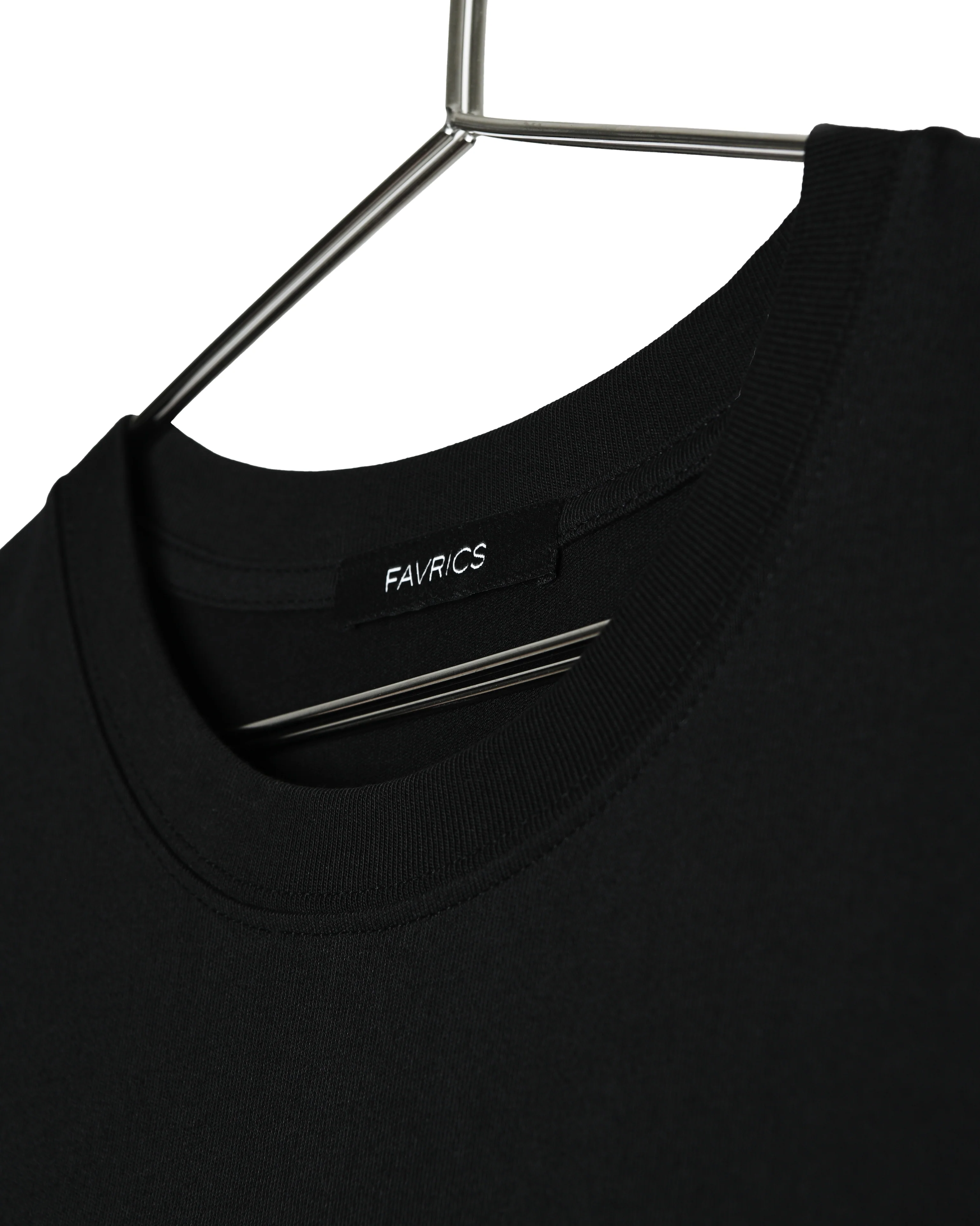 Black Heavyweight Cotton Jersey Back Printing T-Shirt