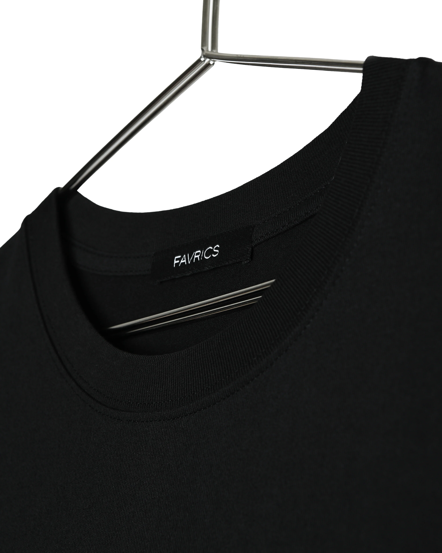 Black Heavyweight Cotton Jersey Back Printing T-Shirt