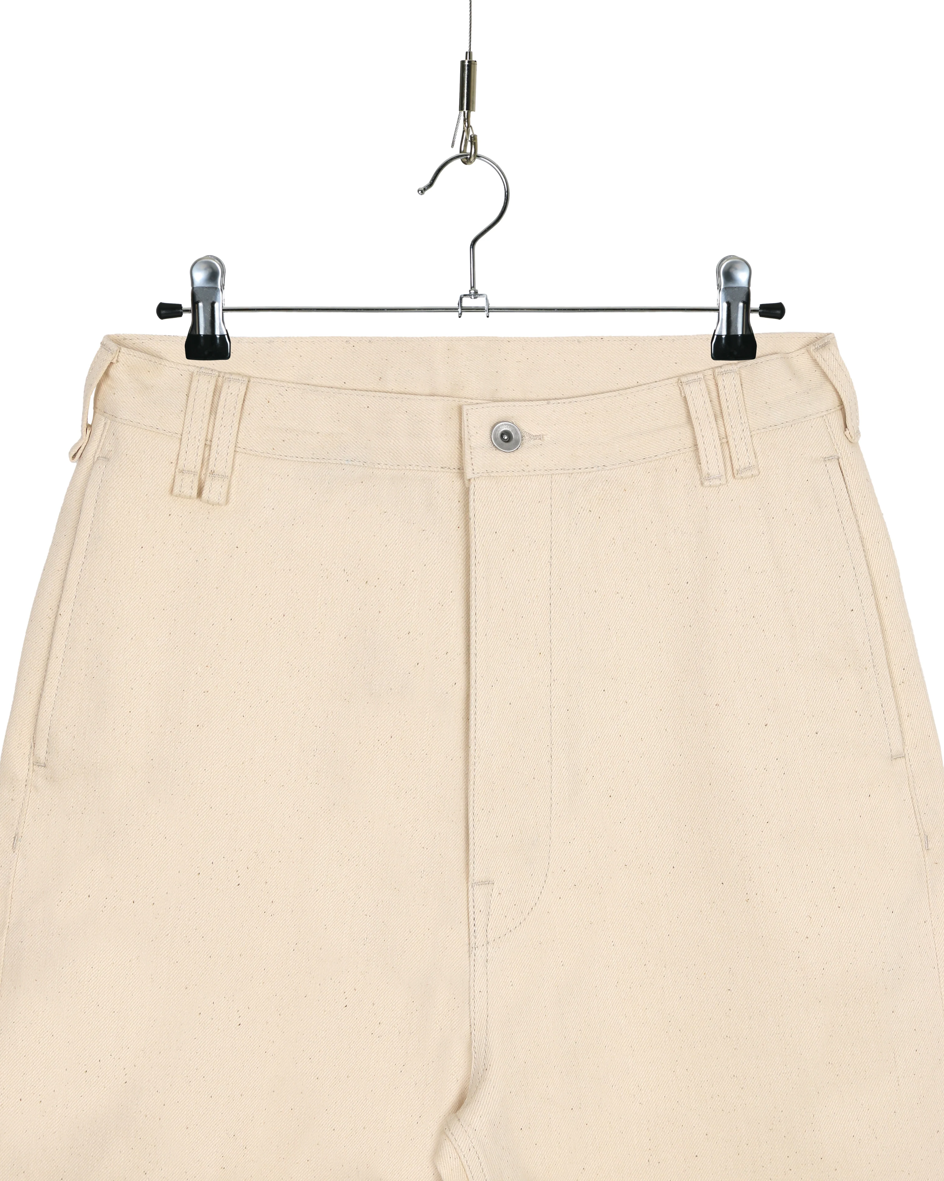 Ecru Japanese Selvedge Utility Chino Pants