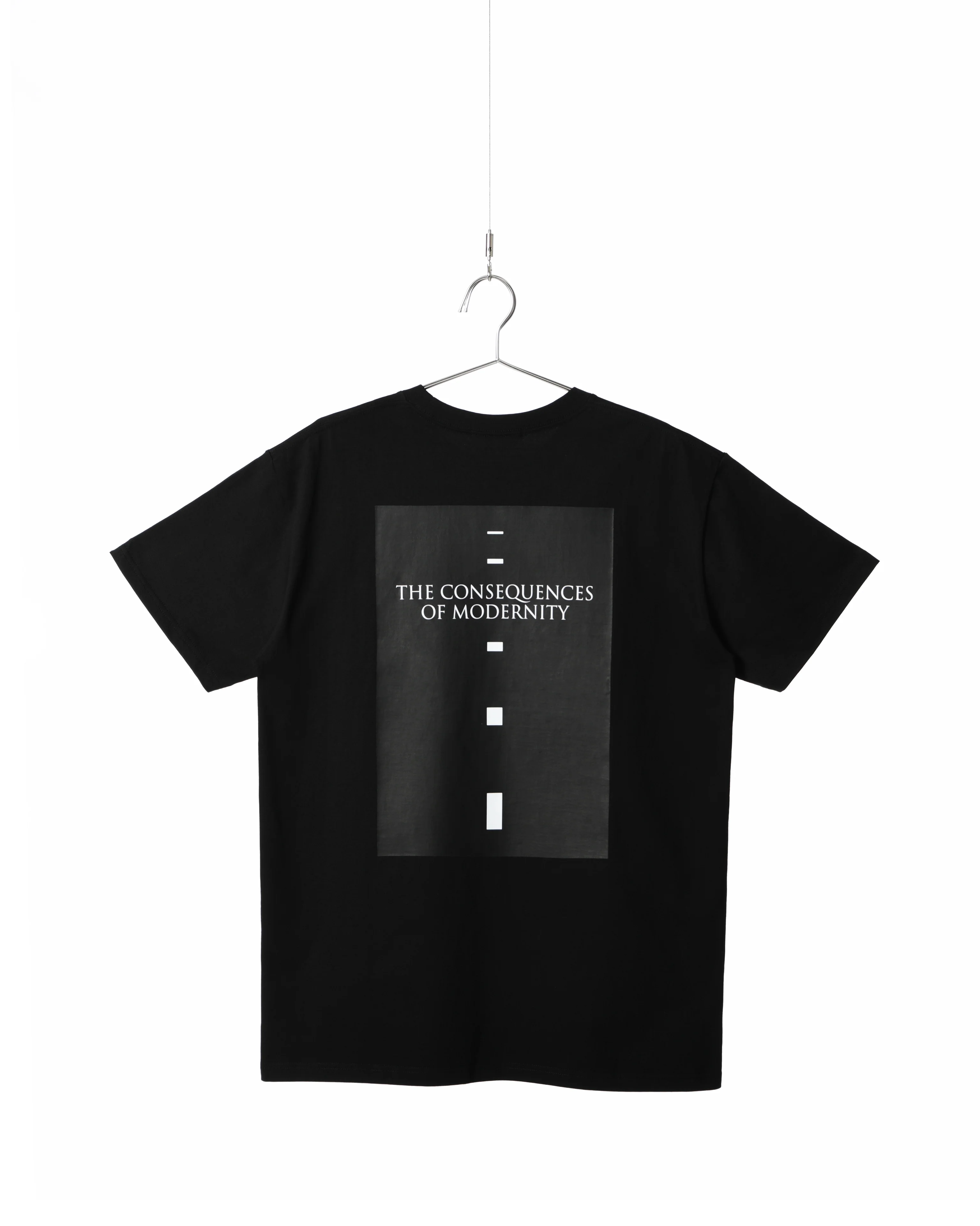 Black Heavyweight Cotton Jersey Back Printing T-Shirt