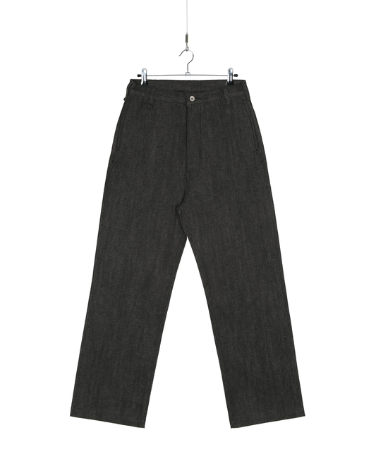 One Black Japanese Selvedge Utility Chino Pants