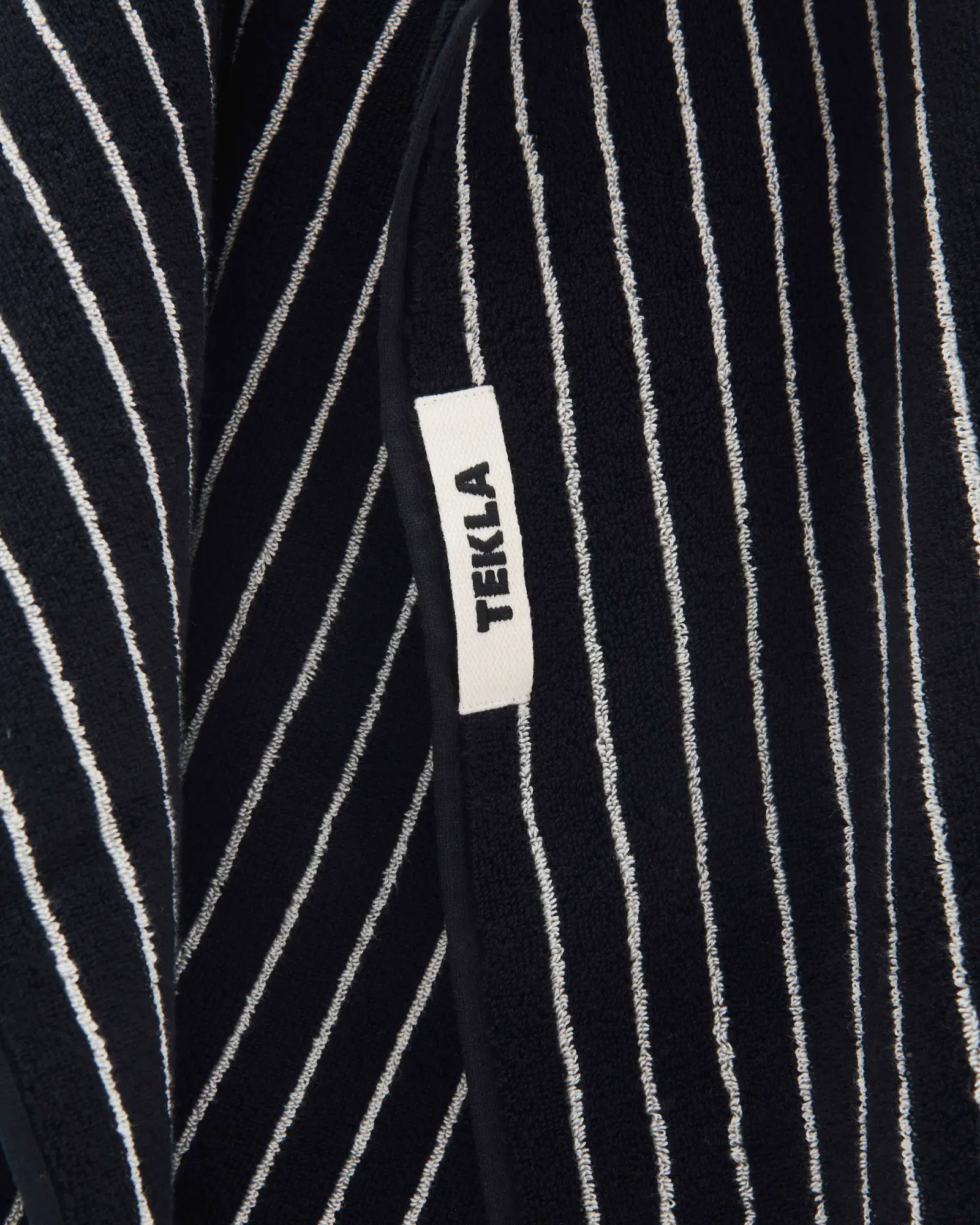 Black Stripes Terry Towel