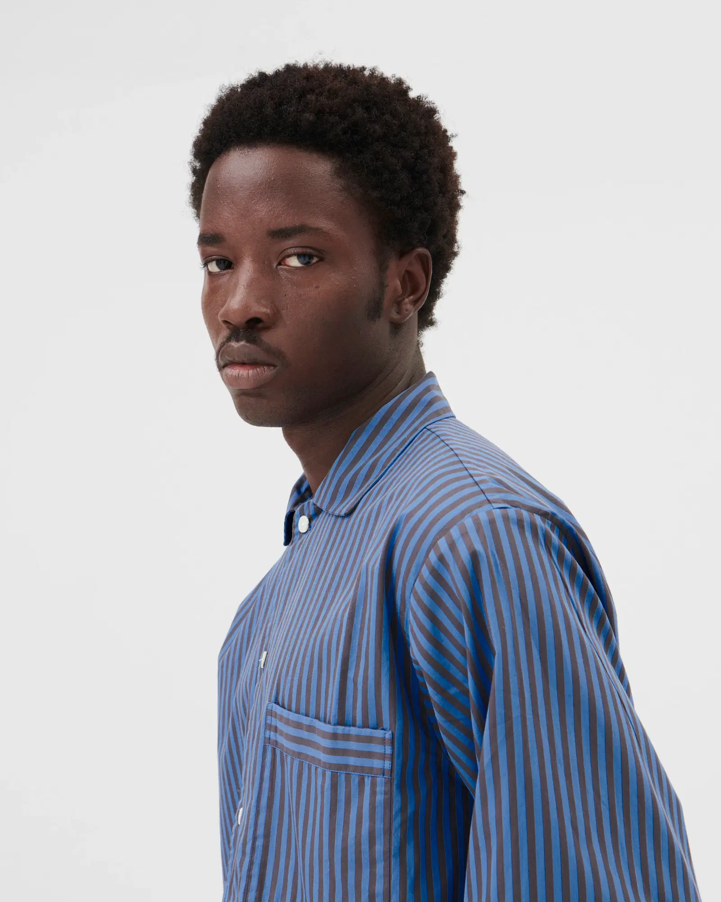 Verneuil Stripes Cotton Poplin Pyjamas Shirt