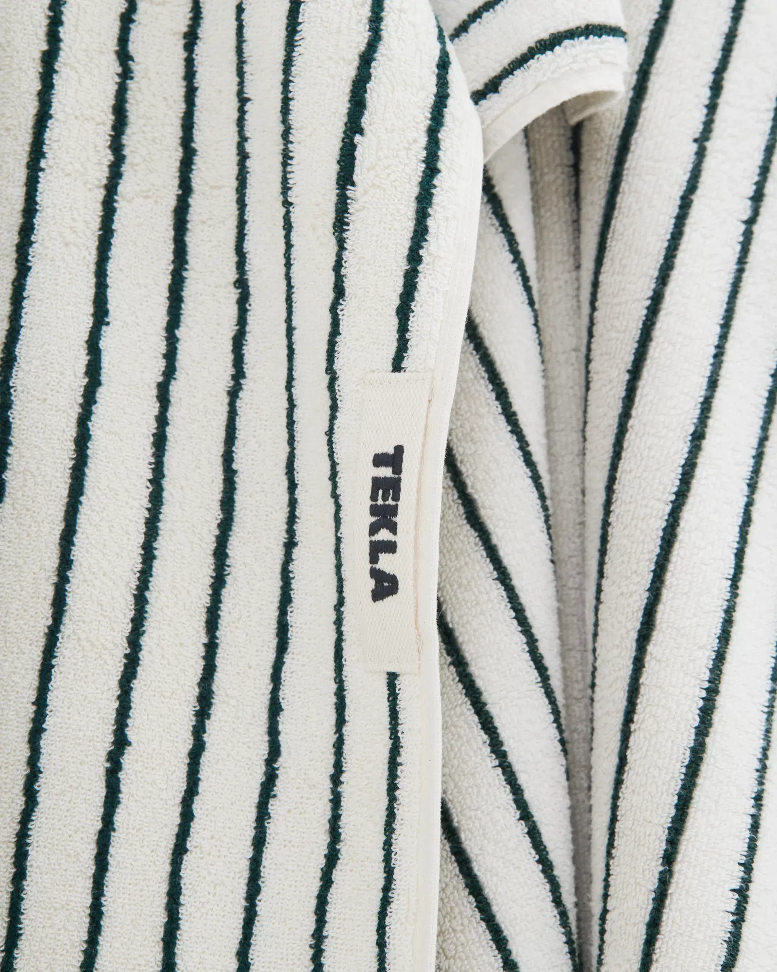 Racing Green Stripes Terry Towel
