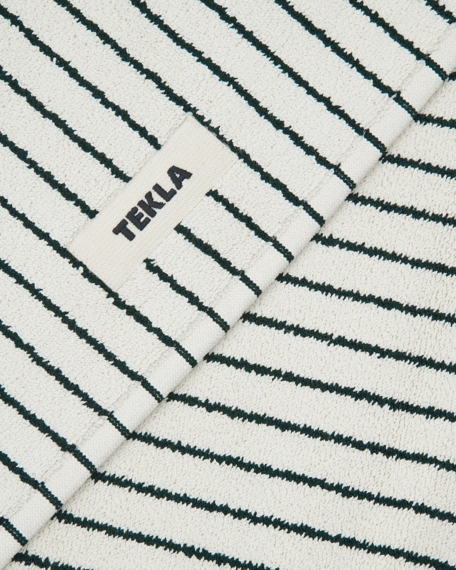 Racing Green Stripes Terry Bath Mat