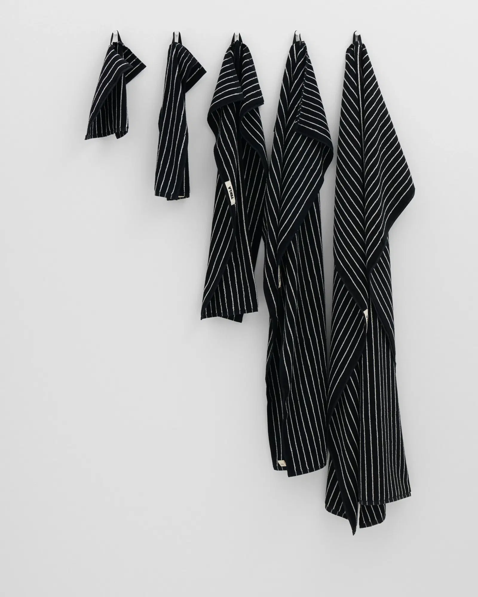 Black Stripes Terry Towel