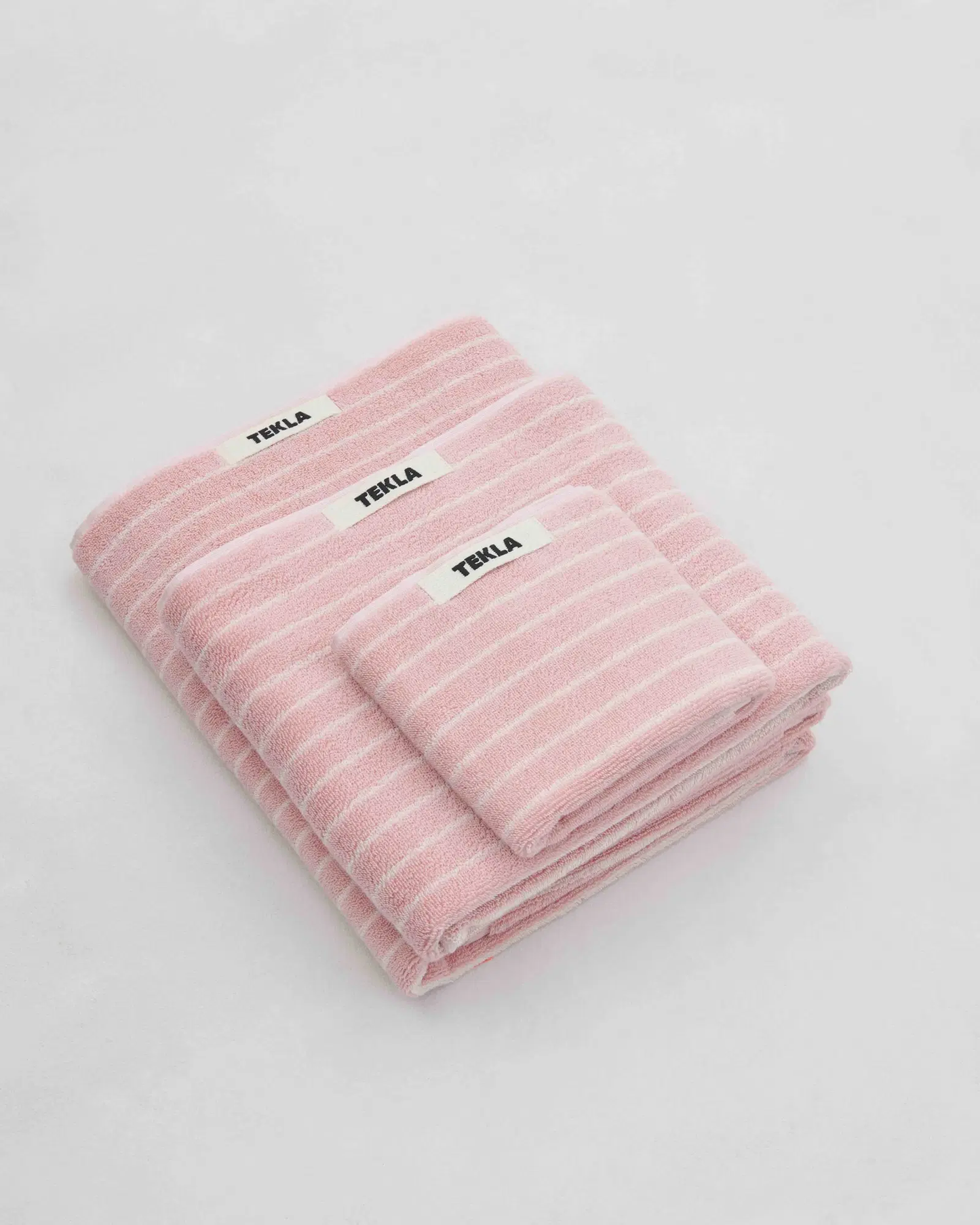 Shaded Pink Stripes Terry Towel