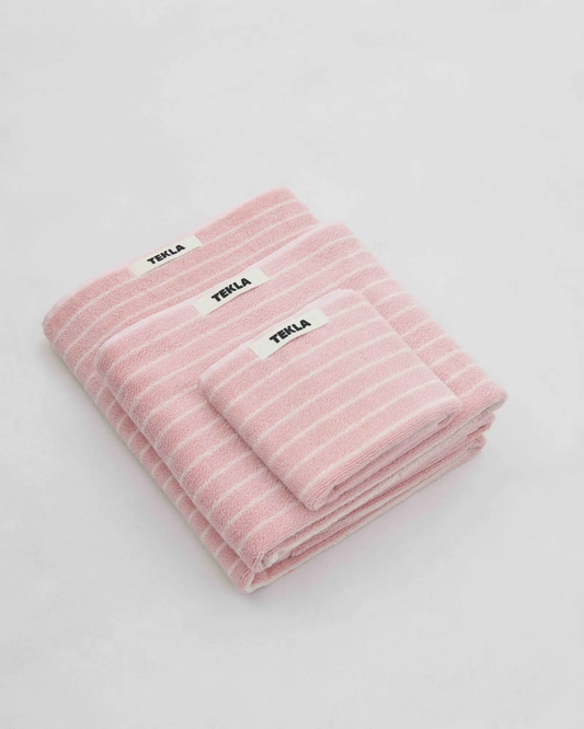 Shaded Pink Stripes Terry Towel