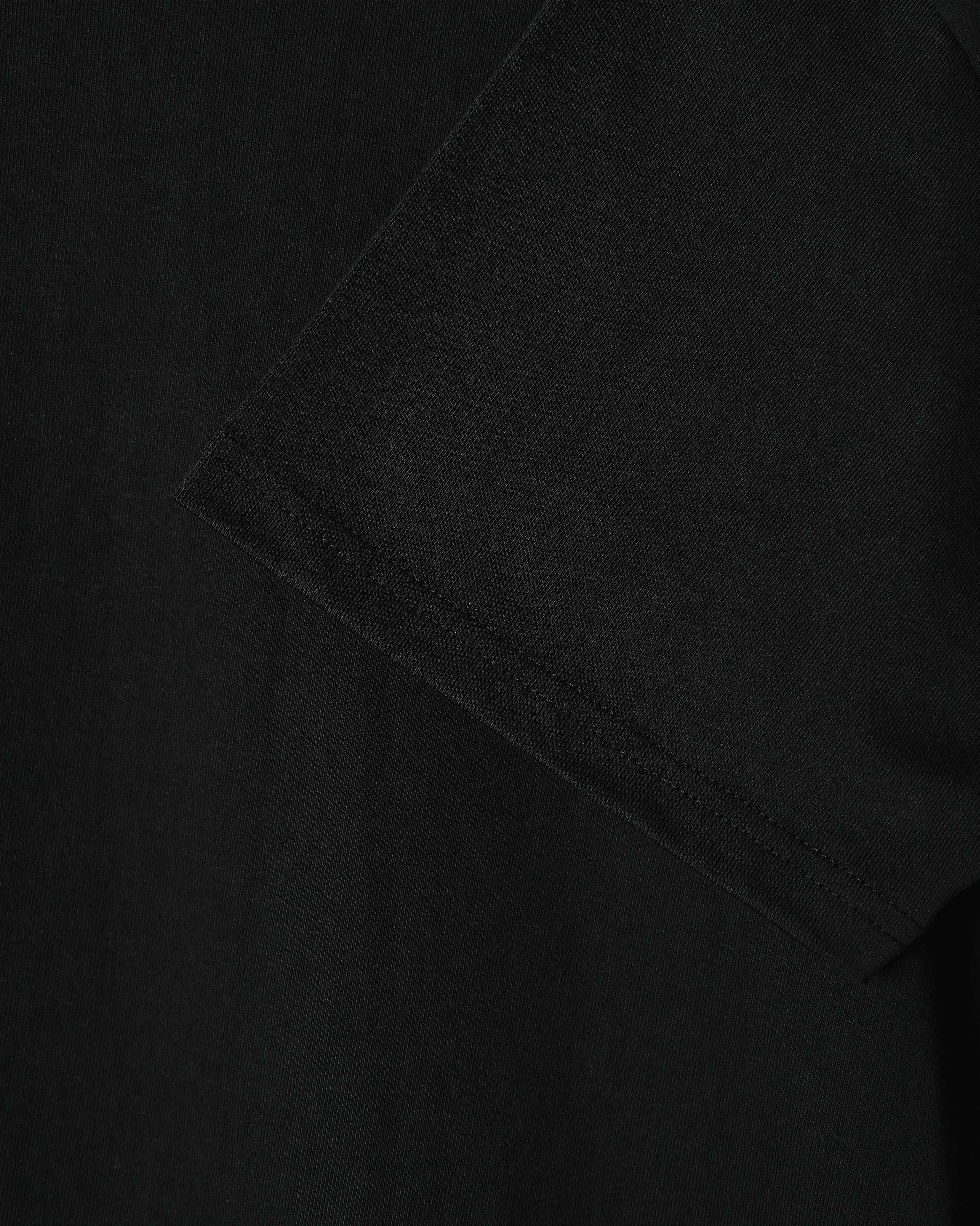 Black Heavyweight Cotton Jersey Back Printing T-Shirt