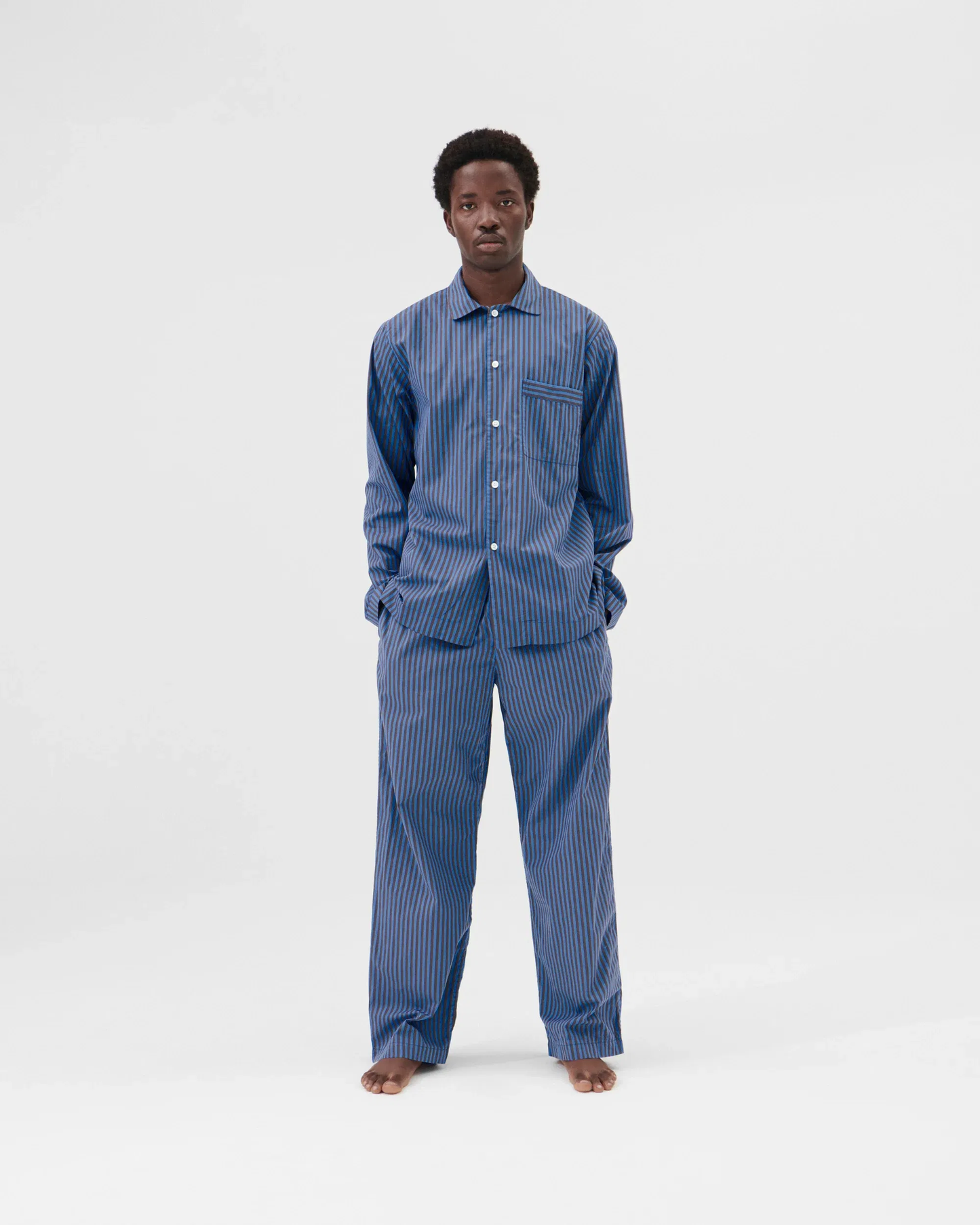 Verneuil Stripes Cotton Poplin Pyjamas Shirt
