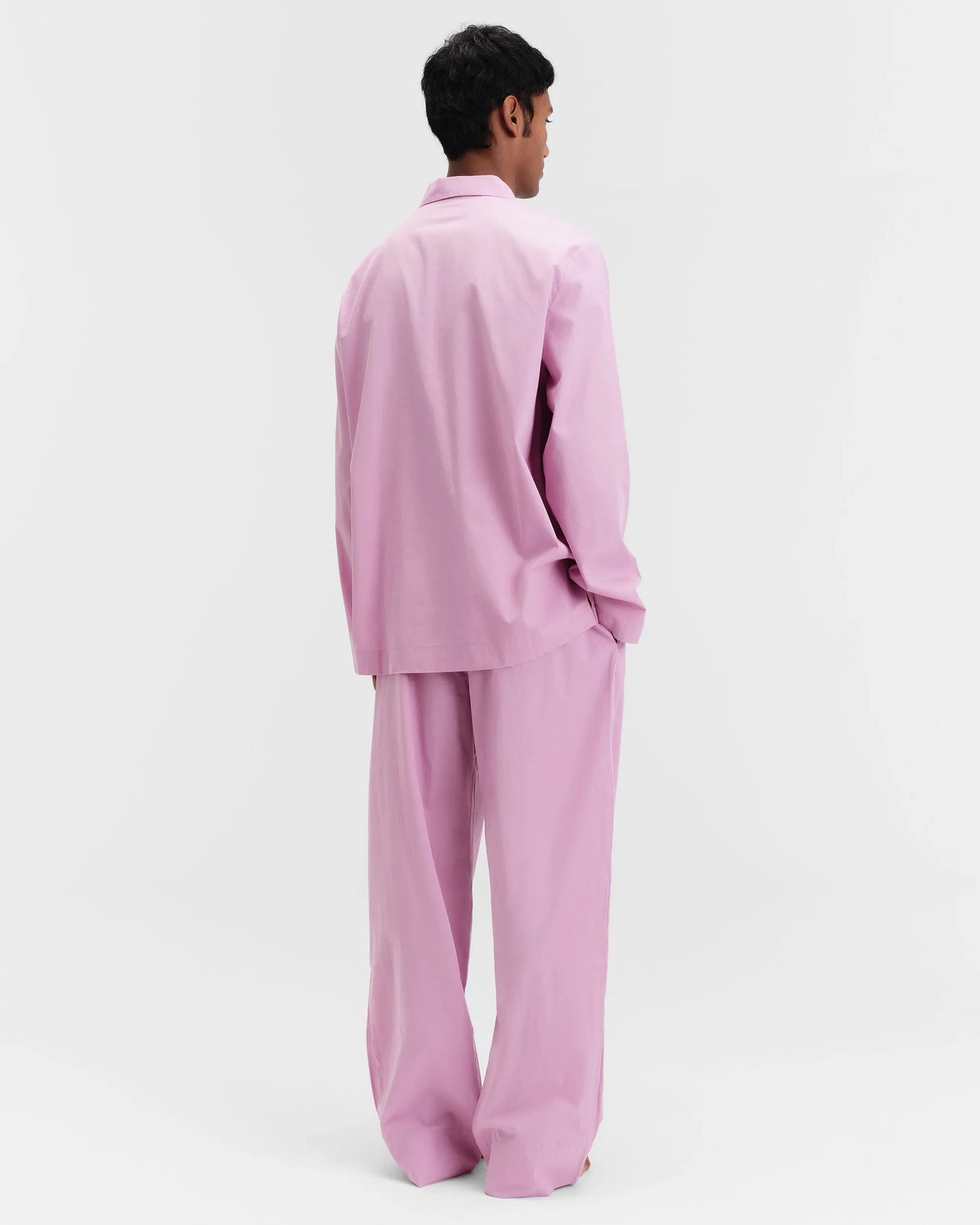 Purple Pink Cotton Poplin Pyjamas Shirt