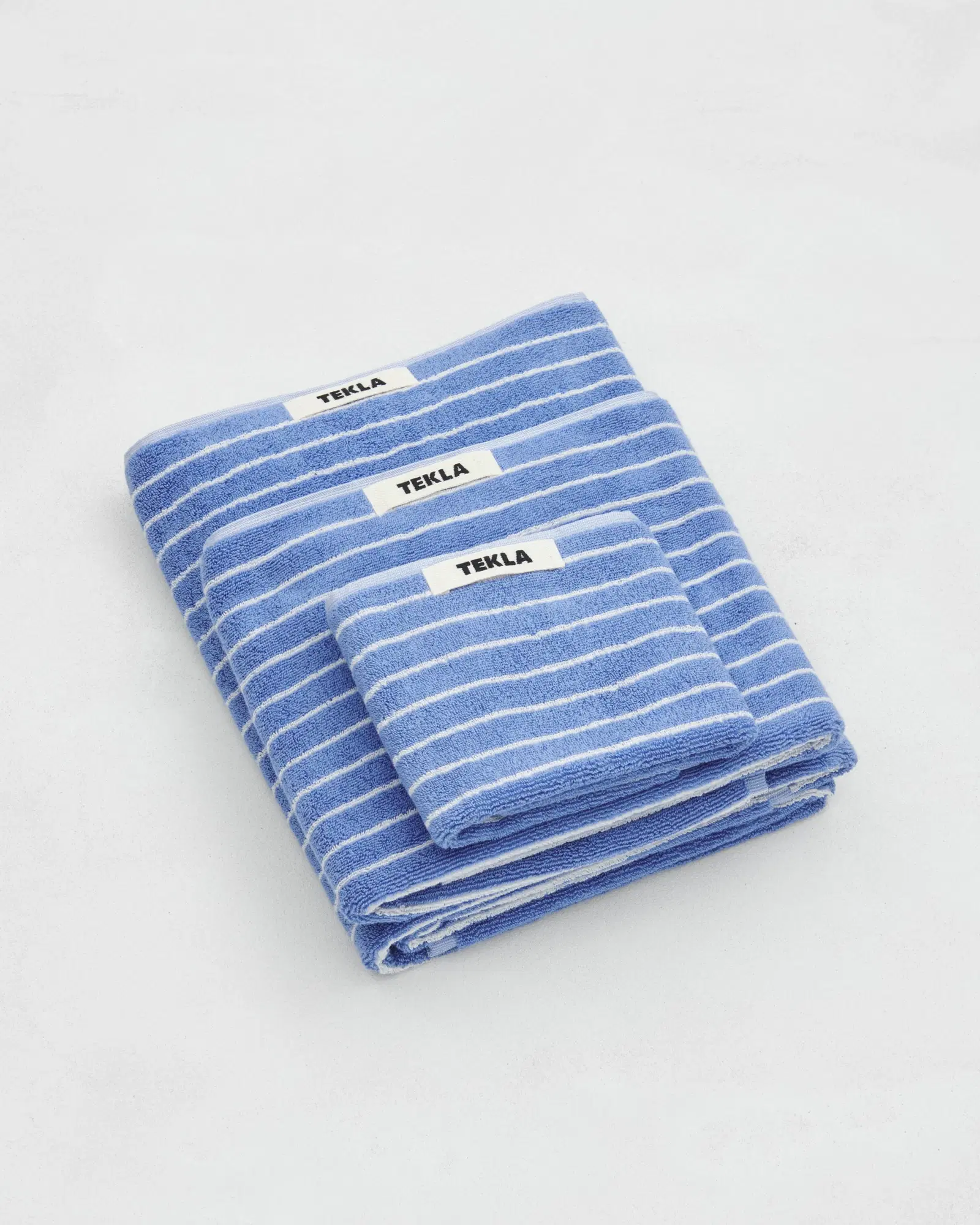 Clear Blue Stripes Terry Towel