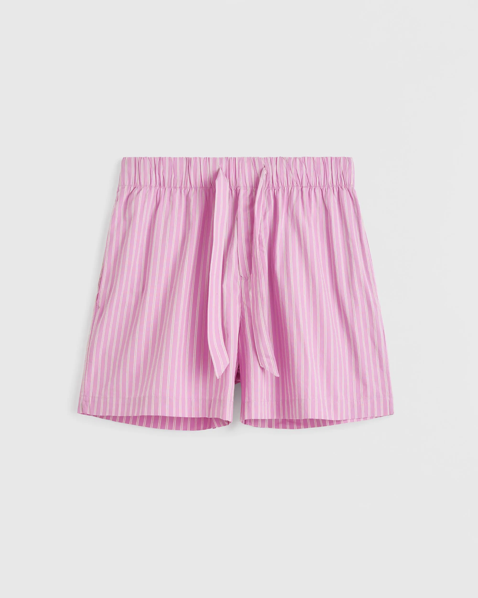 Purple Pink Stripes Cotton Poplin Pyjamas Shorts