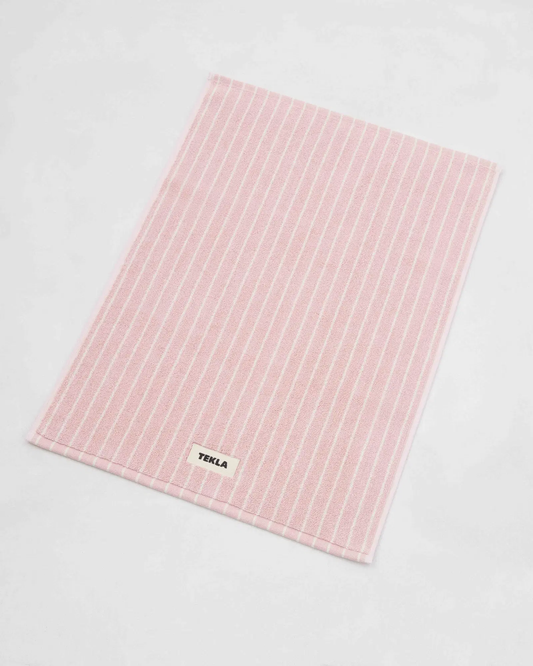 Shaded Pink Stripes Terry Bath Mat