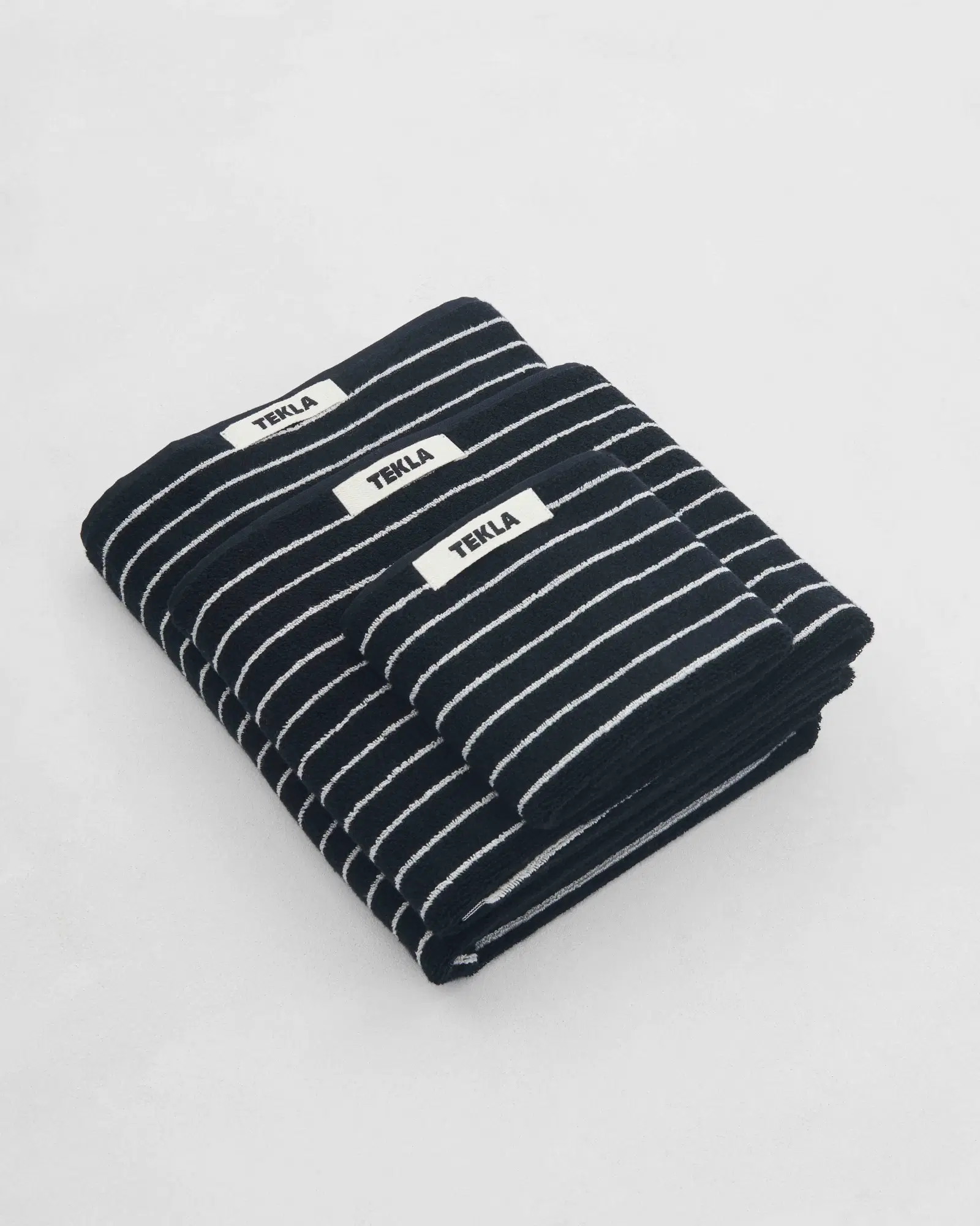 Black Stripes Terry Towel