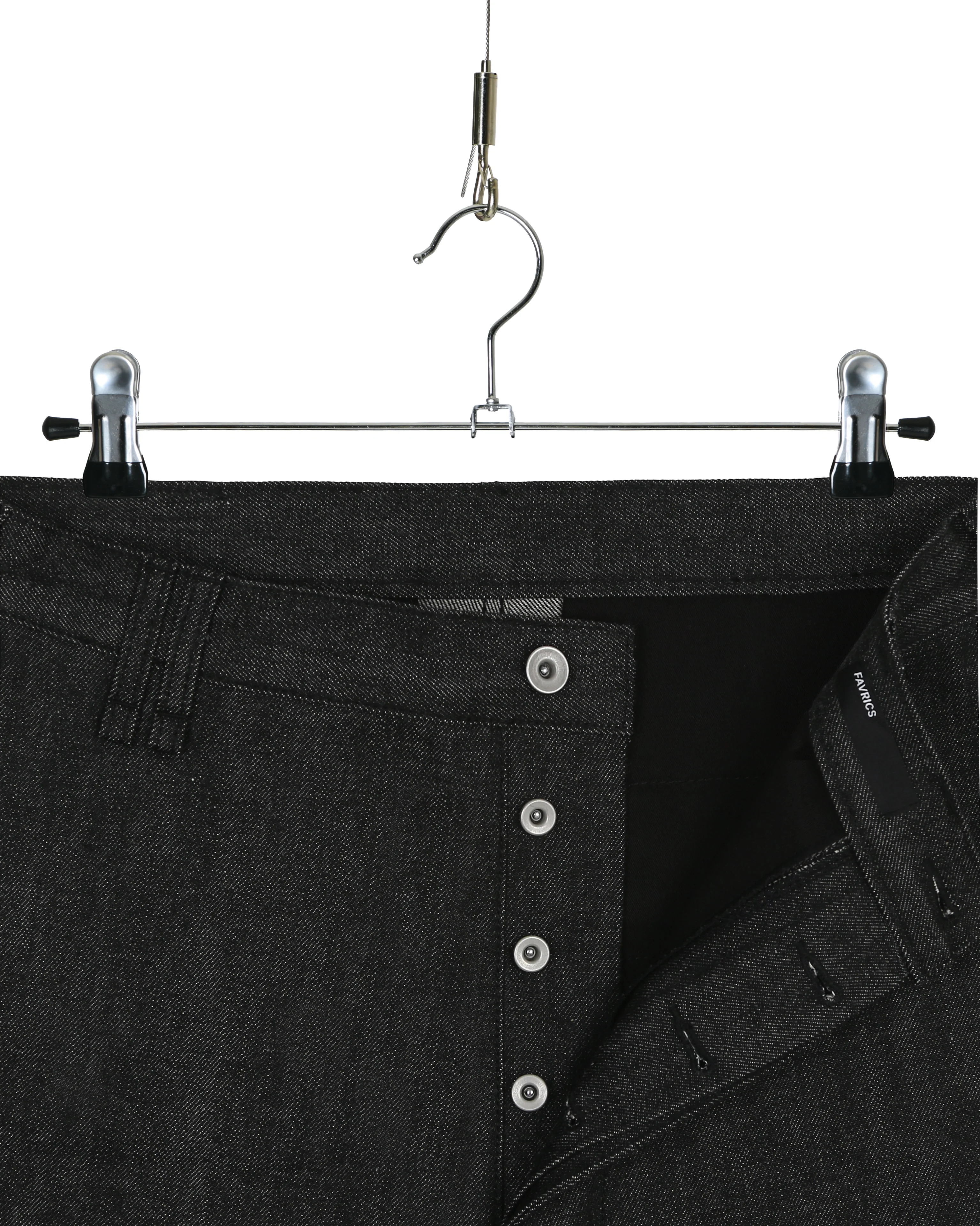 One Black Japanese Selvedge Utility Chino Pants