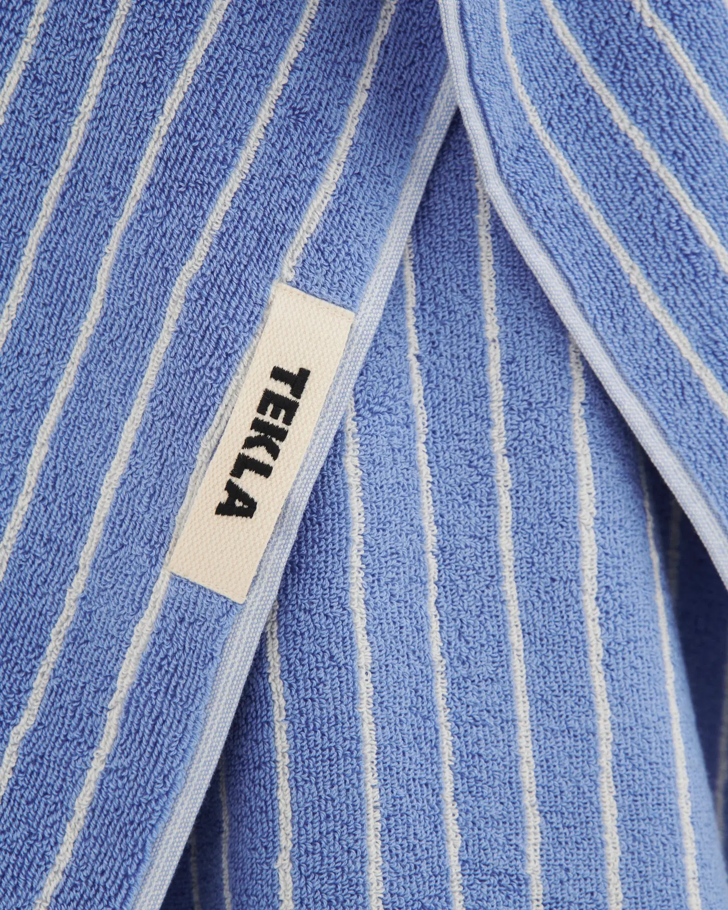 Clear Blue Stripes Terry Towel