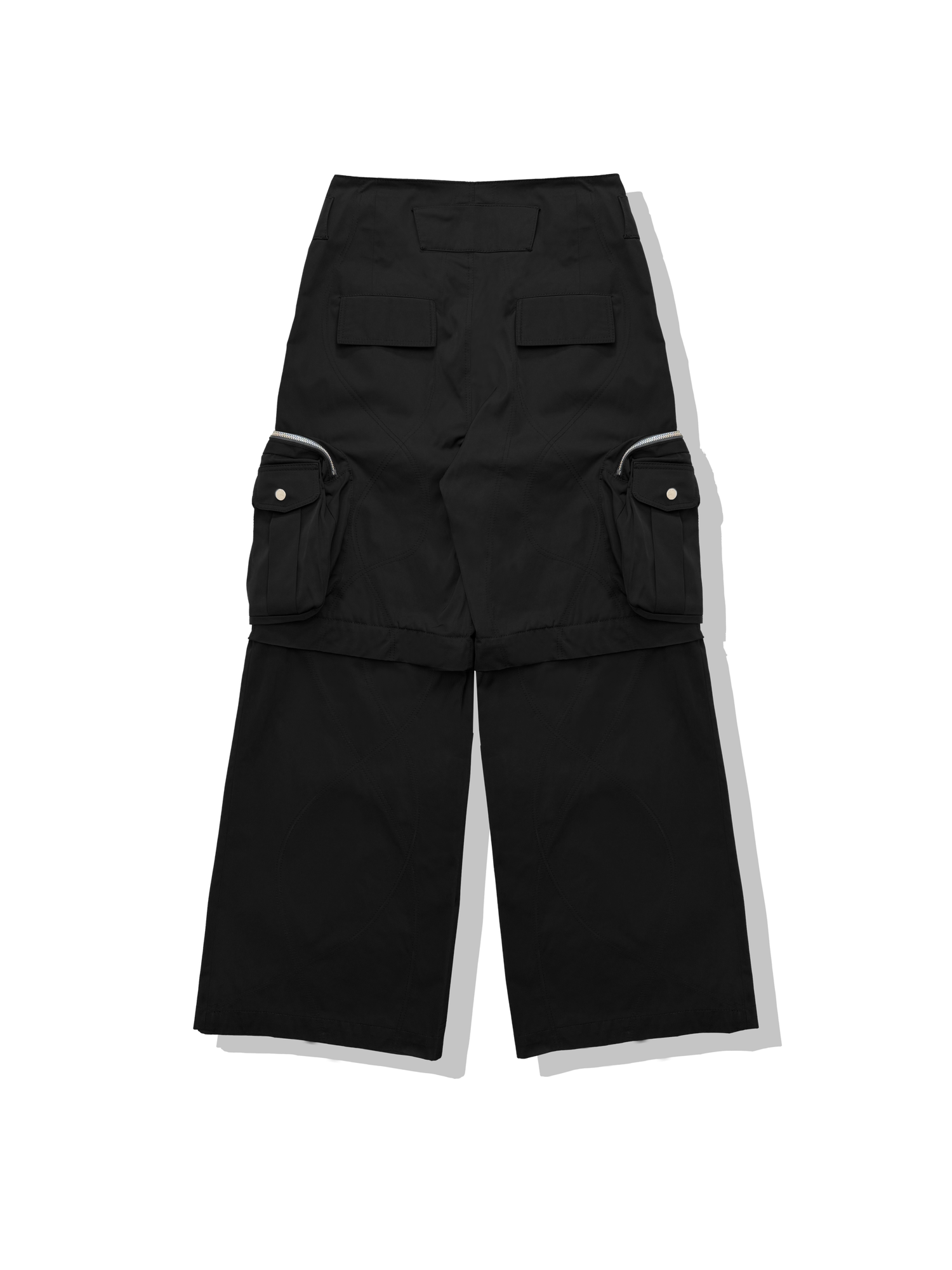 Black Diffraction Convertible Cargo Trousers