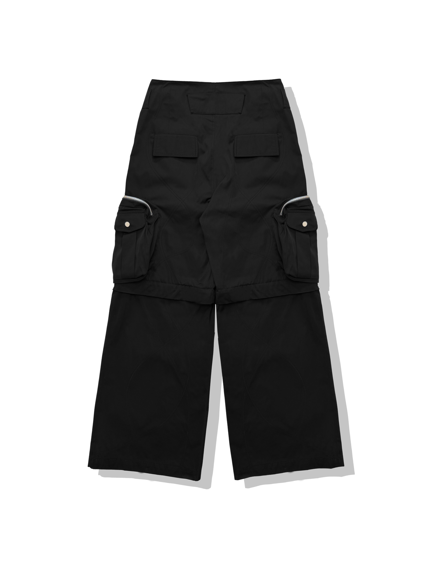 Black Diffraction Convertible Cargo Trousers