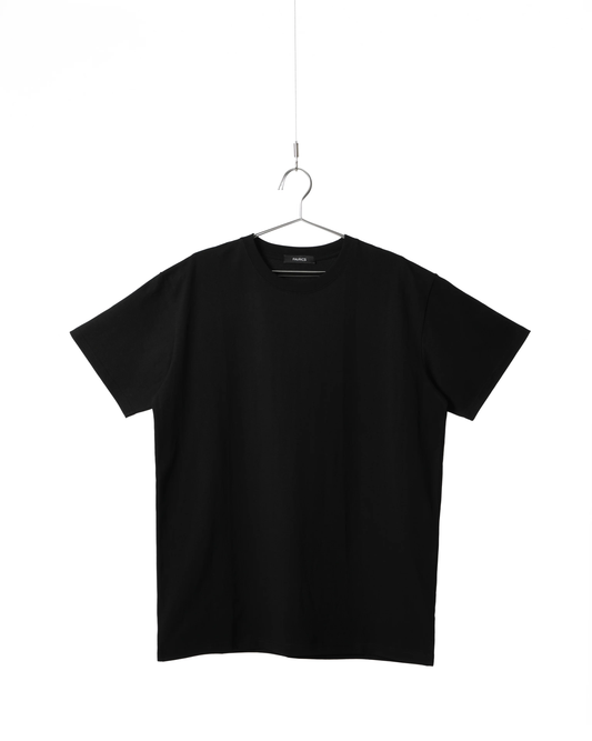 Black Heavyweight Cotton Jersey Back Printing T-Shirt