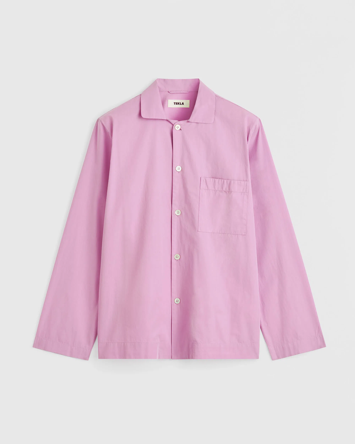 Purple Pink Cotton Poplin Pyjamas Shirt