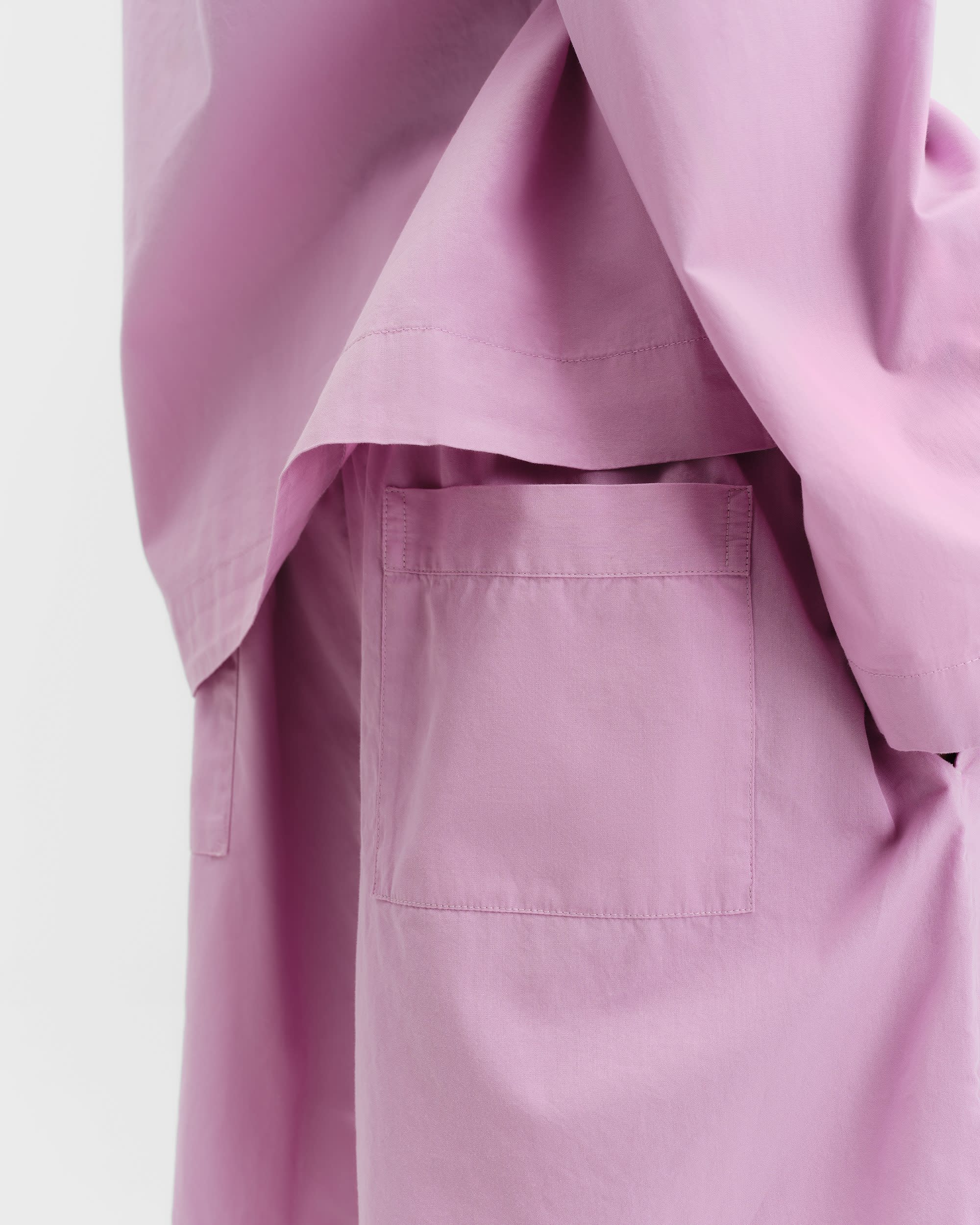 Purple Pink Cotton Poplin Pyjamas Shorts