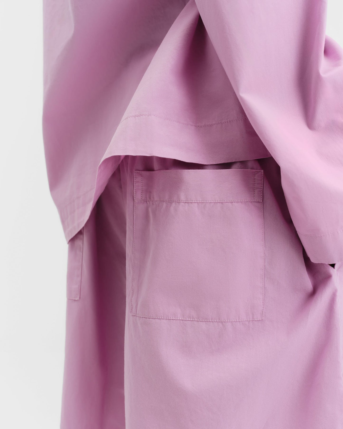 Purple Pink Cotton Poplin Pyjamas Shorts