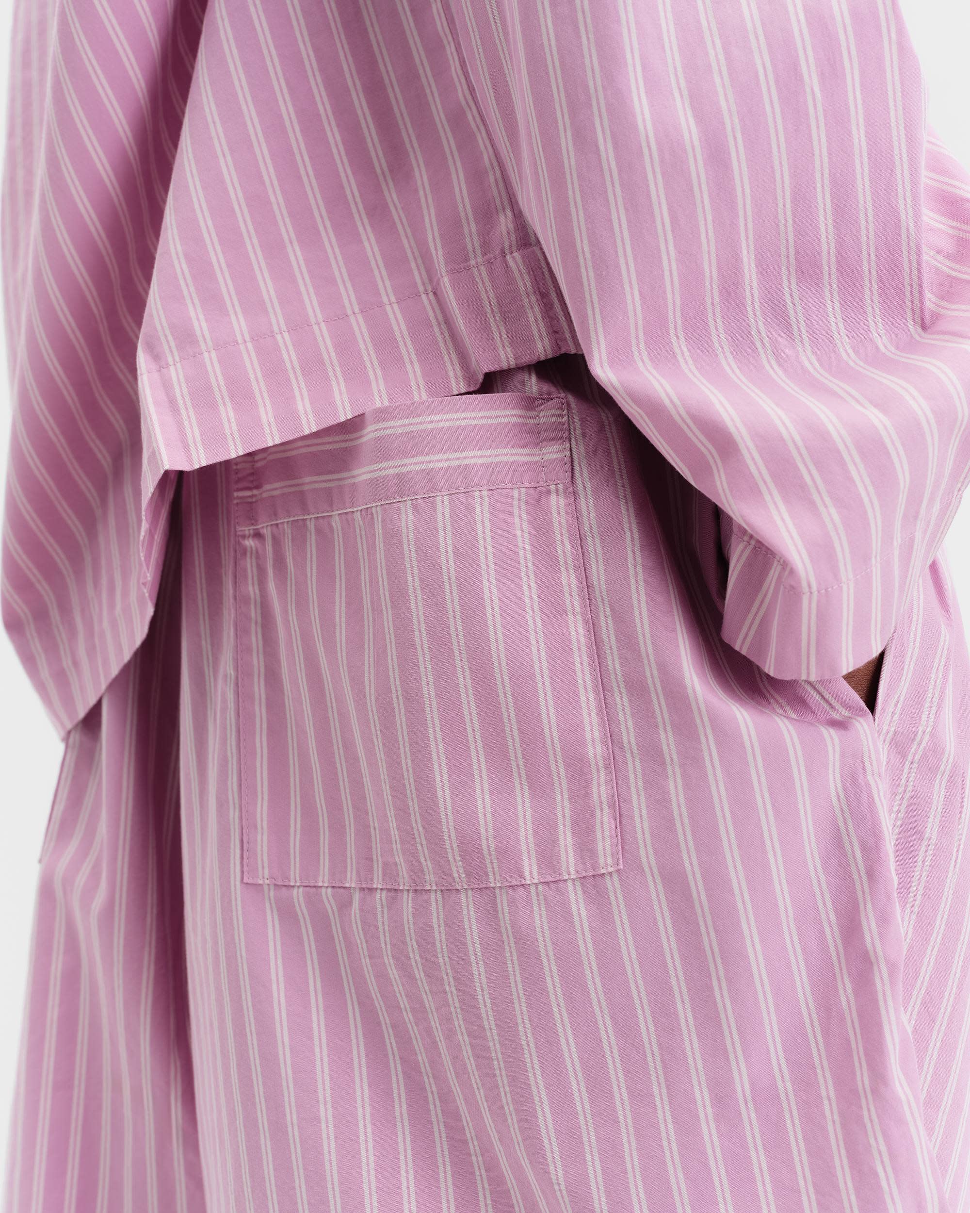 Purple Pink Stripes Cotton Poplin Pyjamas Shorts