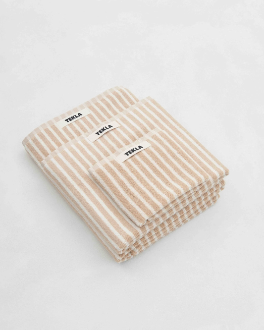 Ivory Stripes Terry Towel