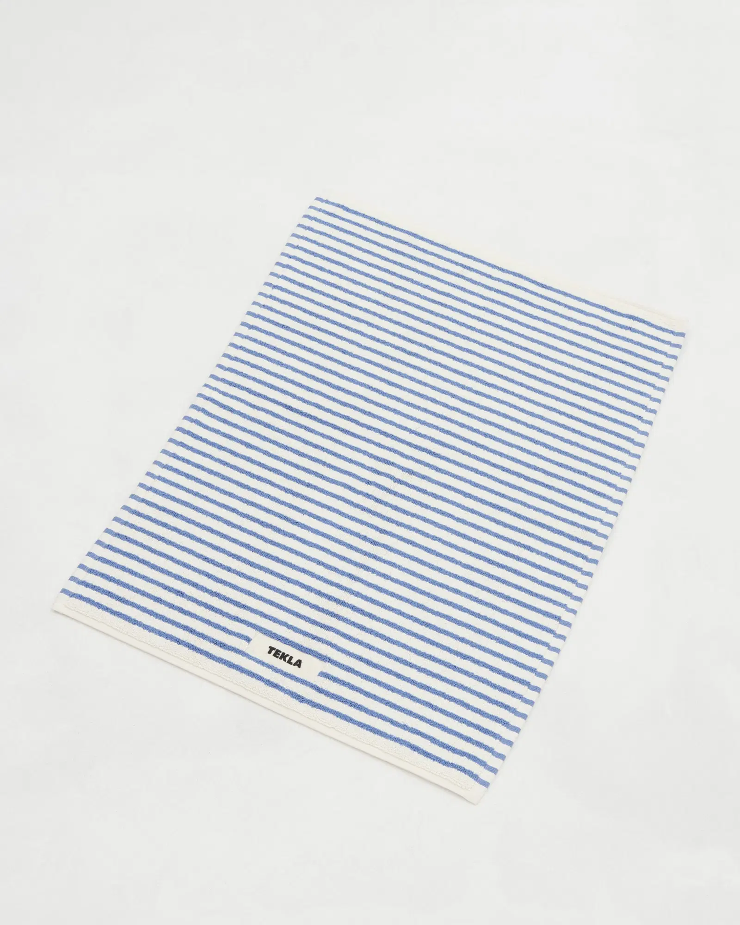 Coastal Blue Stripes Terry Bath Mat