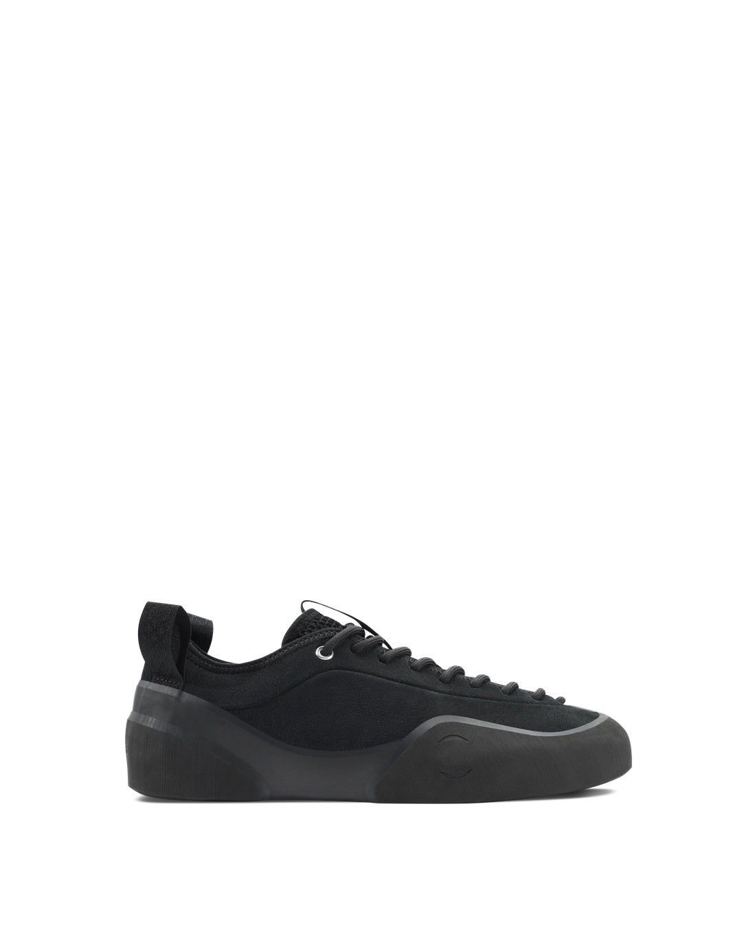 Black/Natural Black Leather Suede 1PM Sneakers