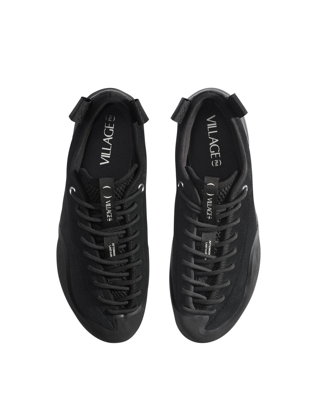 Black/Natural Black Leather Suede 1PM Sneakers