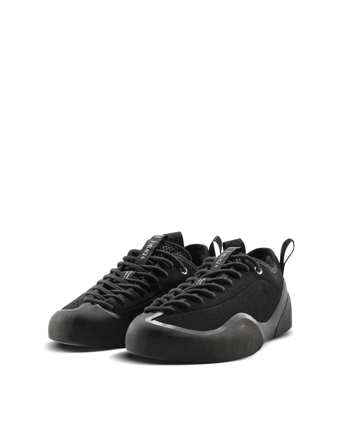 Black/Natural Black Leather Suede 1PM Sneakers
