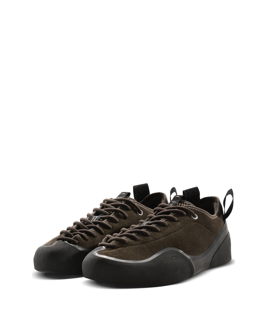 Chocolate/Natural Black Leather Suede 1PM Sneakers