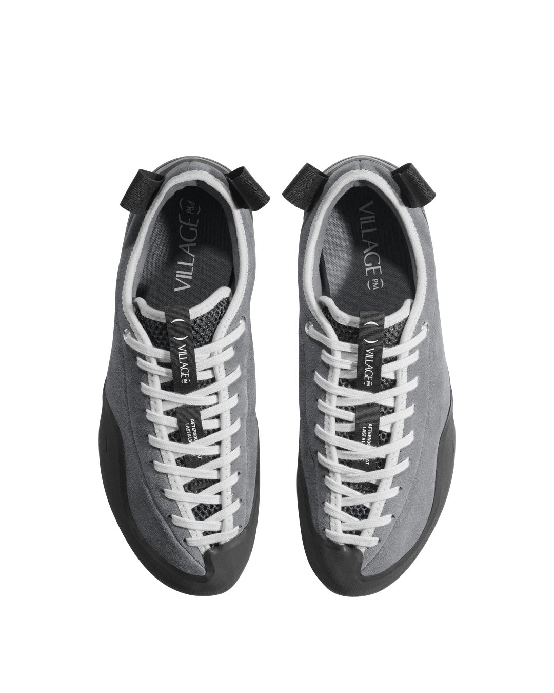 Grey/Natural Black Leather Suede 1PM Sneakers