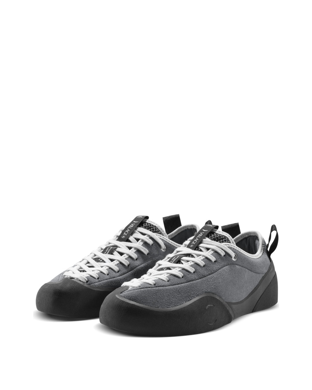 Grey/Natural Black Leather Suede 1PM Sneakers
