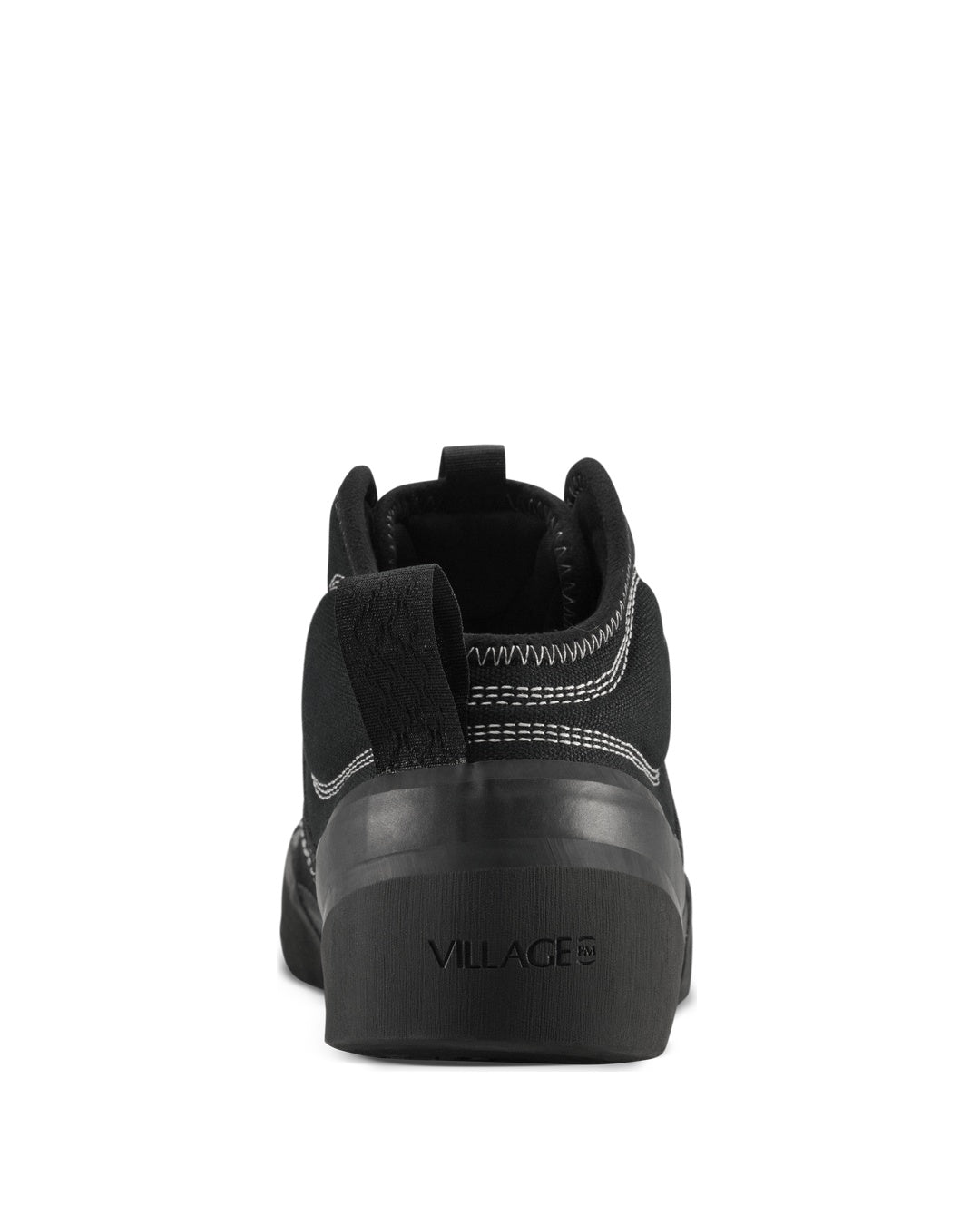 Black/Natural Black Leather Suede Canvas 1PM Mid-Top Sneakers