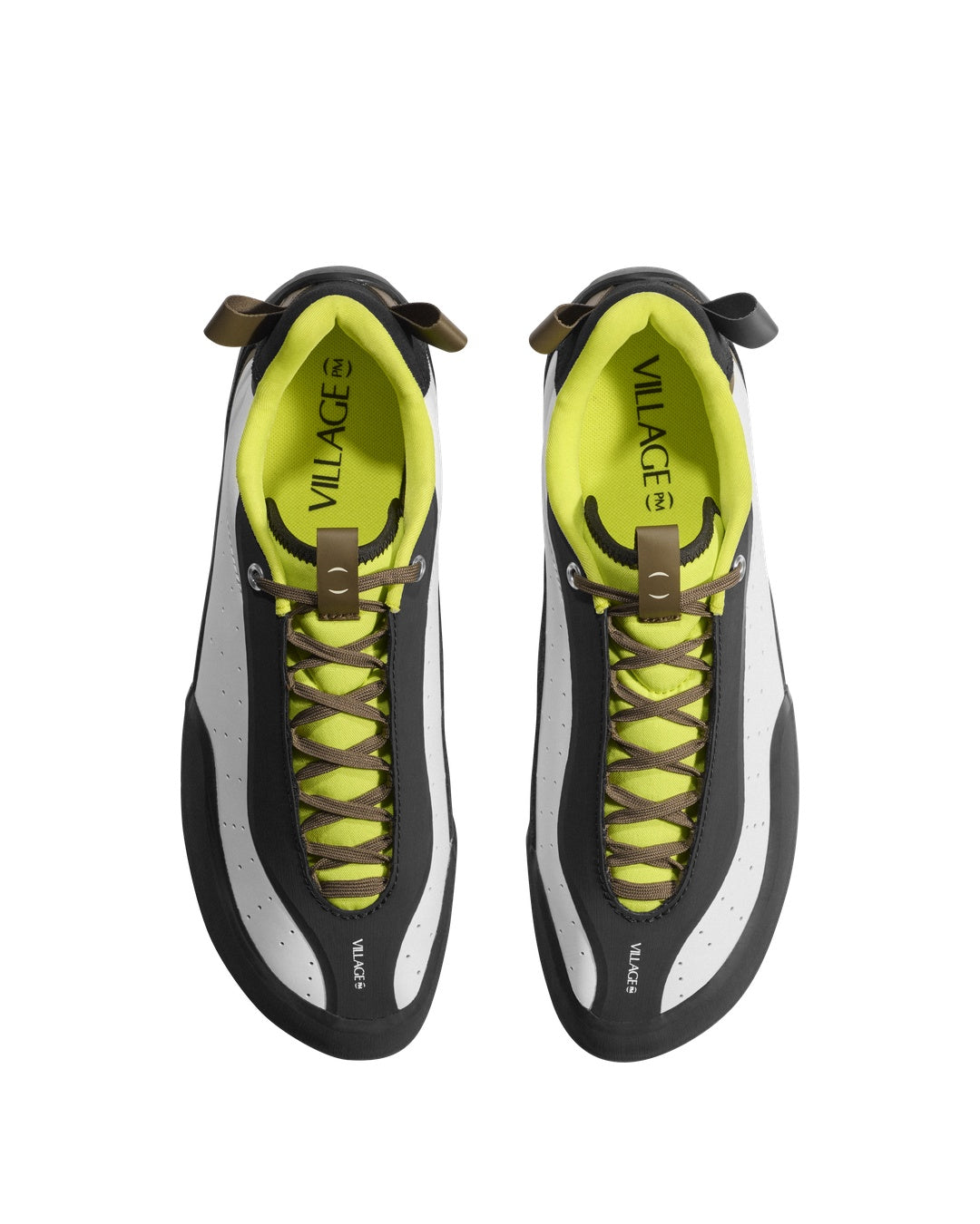 White-Lime/Natural Black Synthetic Leather 2PM Sneakers