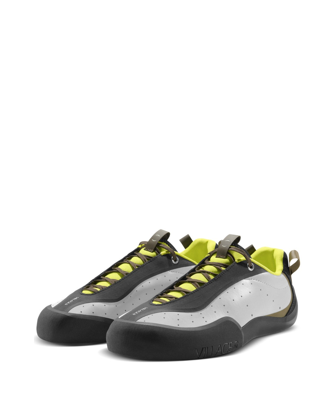 White-Lime/Natural Black Synthetic Leather 2PM Sneakers